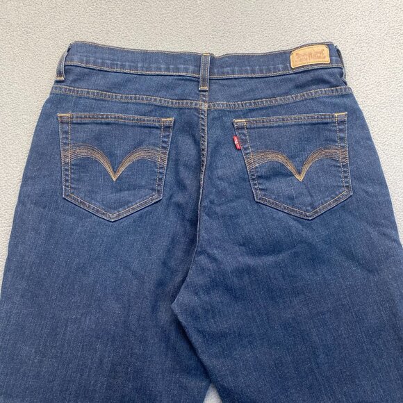 Levis 512 Womens Blue Jeans Straight Leg Size 14 M Stretch Denim,Casual - Picture 9 of 12